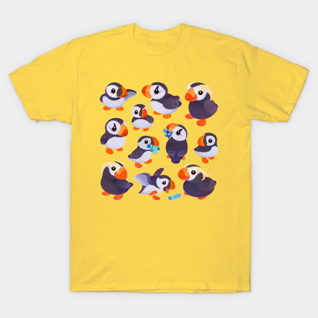 Happy puffin T-Shirt by pikaole